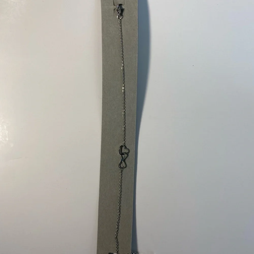 NWT Stainless Steel- Eternal Love Anklet- 9” plus 1.5” extender